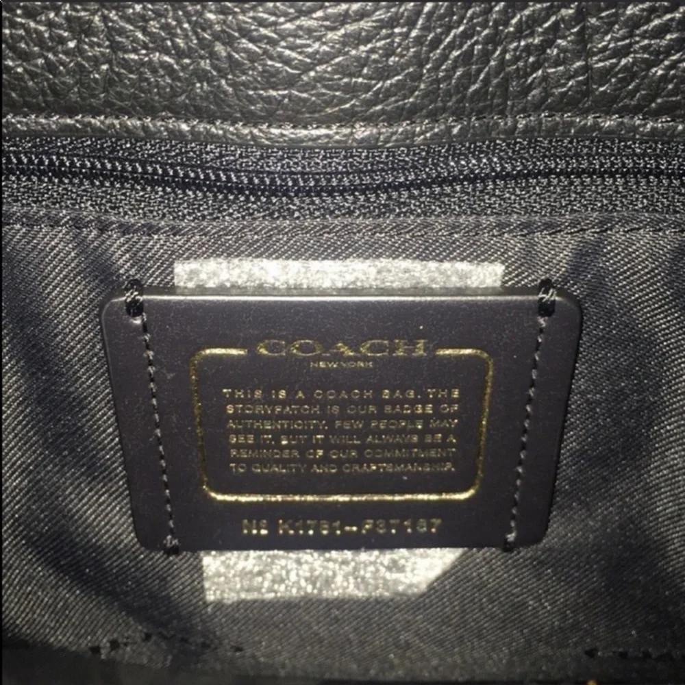 Coach flagship Mercer 30 satchel in black/ gold - Picture 8 of 8